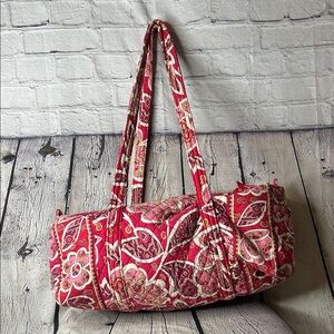 Vera Bradley small duffle bag in retired roses posey pattern